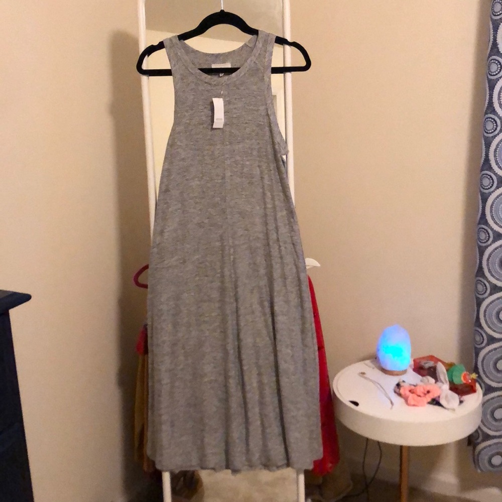 Lou & Grey Midi Tank Dress Grey Gray